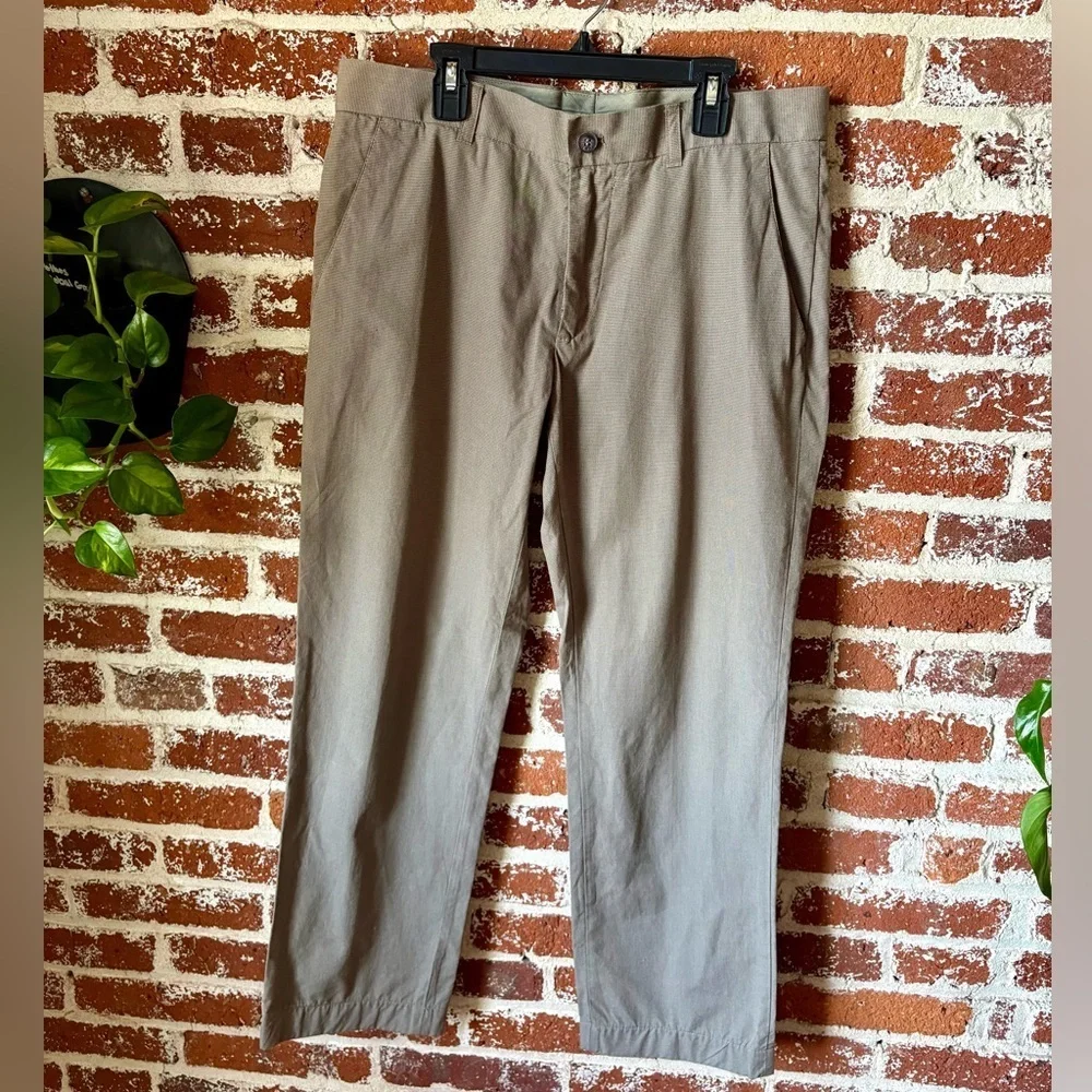 H&M men’s brown straight leg trousers